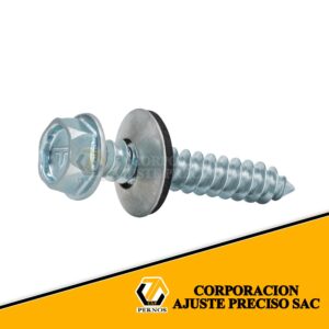 AUTORROSCANTE HEXAGONAL CON ARANDELA - ZINCADO - DIAMETRO #10