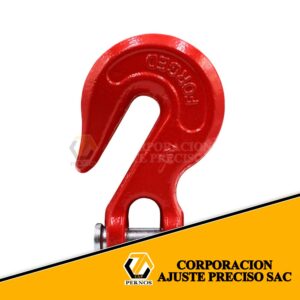 GANCHOS FIJOS PARA CADENA FORJADO ESMALTADO ROJO